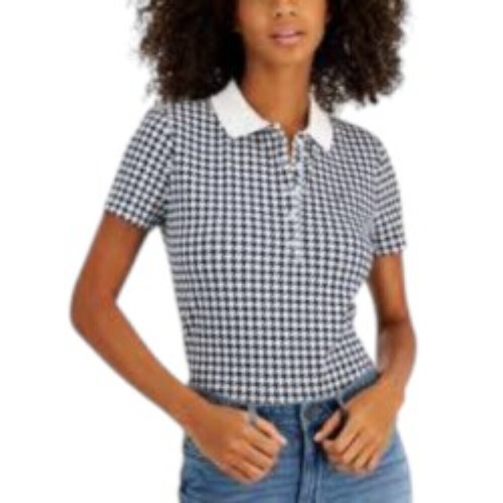 Tommy Hilfiger Houndstooth Print Polo Medium